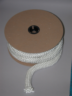 Black Graphite Impregnated Wood Stove Door Gasket Bulk Spool- 1" rope x25'